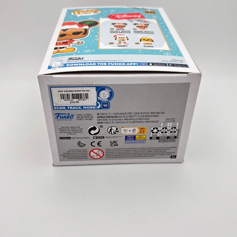 Funko Pop Disney Minnie Mouse Gingerbread 1225 Holiday Vinyl Figure New